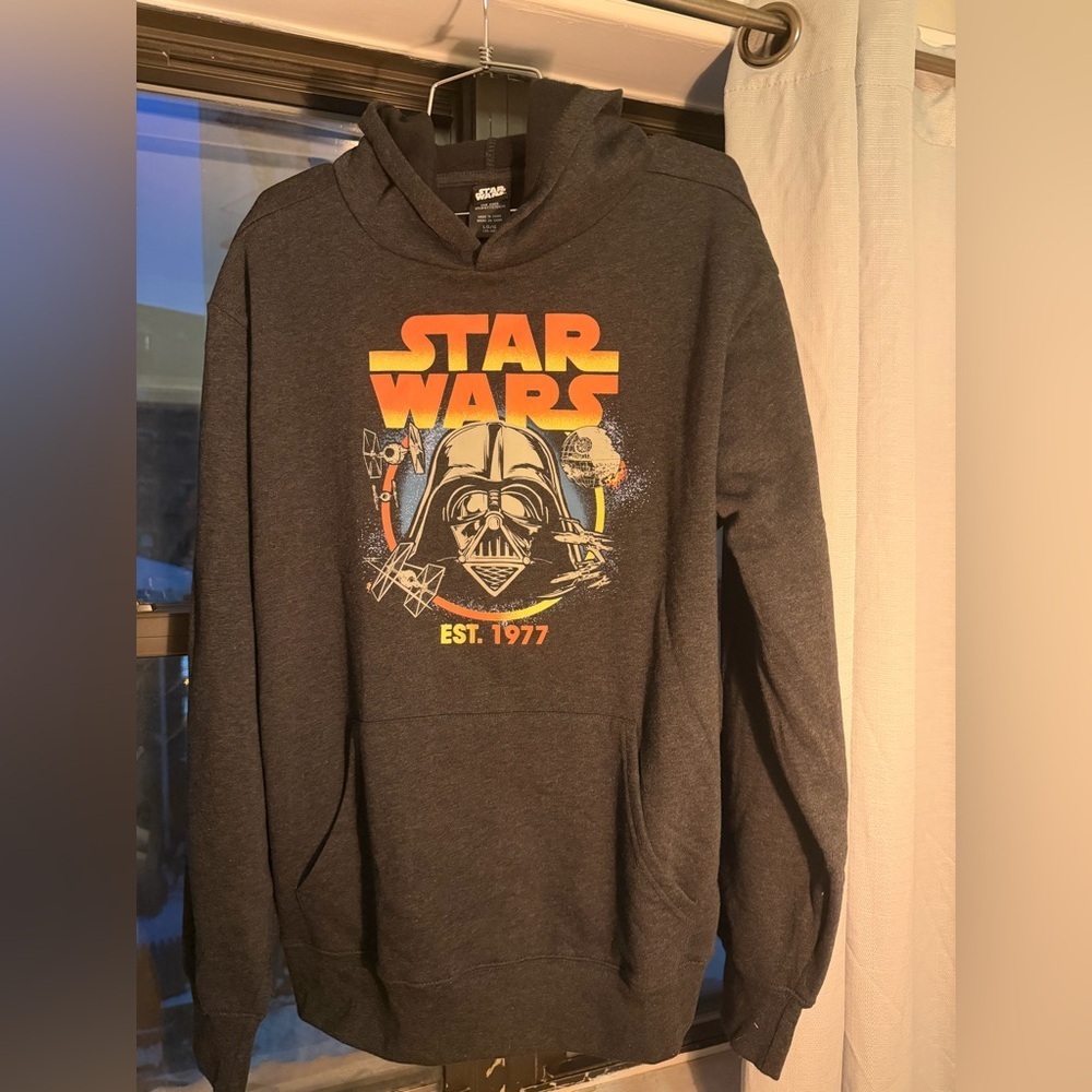 Star Wars Men's Charcoal Hoodie with Vintage Graphic - Picture 2 of 3